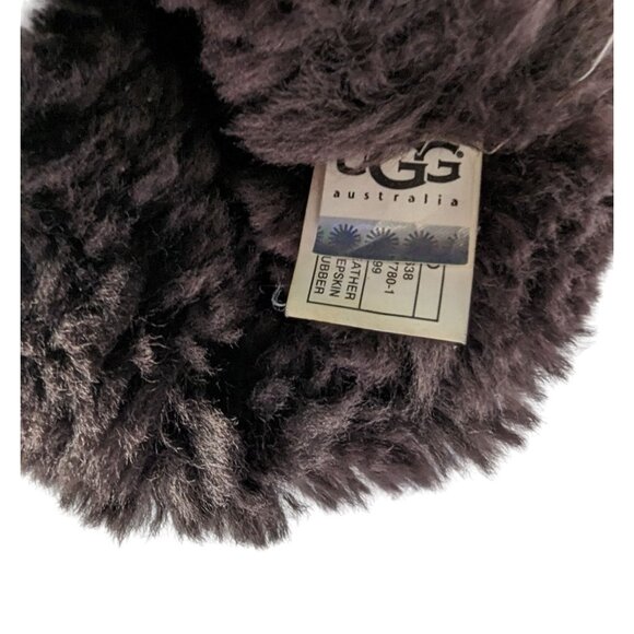 UGG Baily Button Brown suede boots Youth Girls Size 3 - Picture 10 of 11